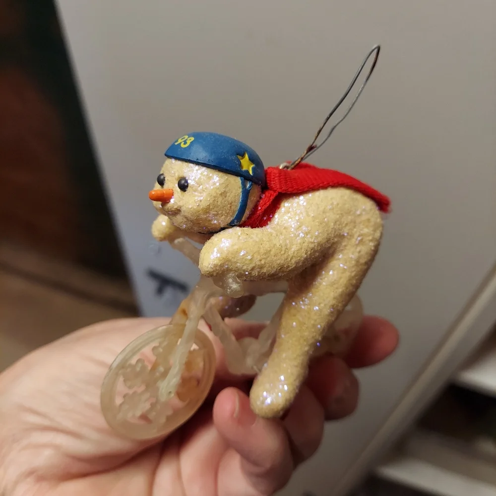 Vintage Icicle Bicycle Christmas Ornament